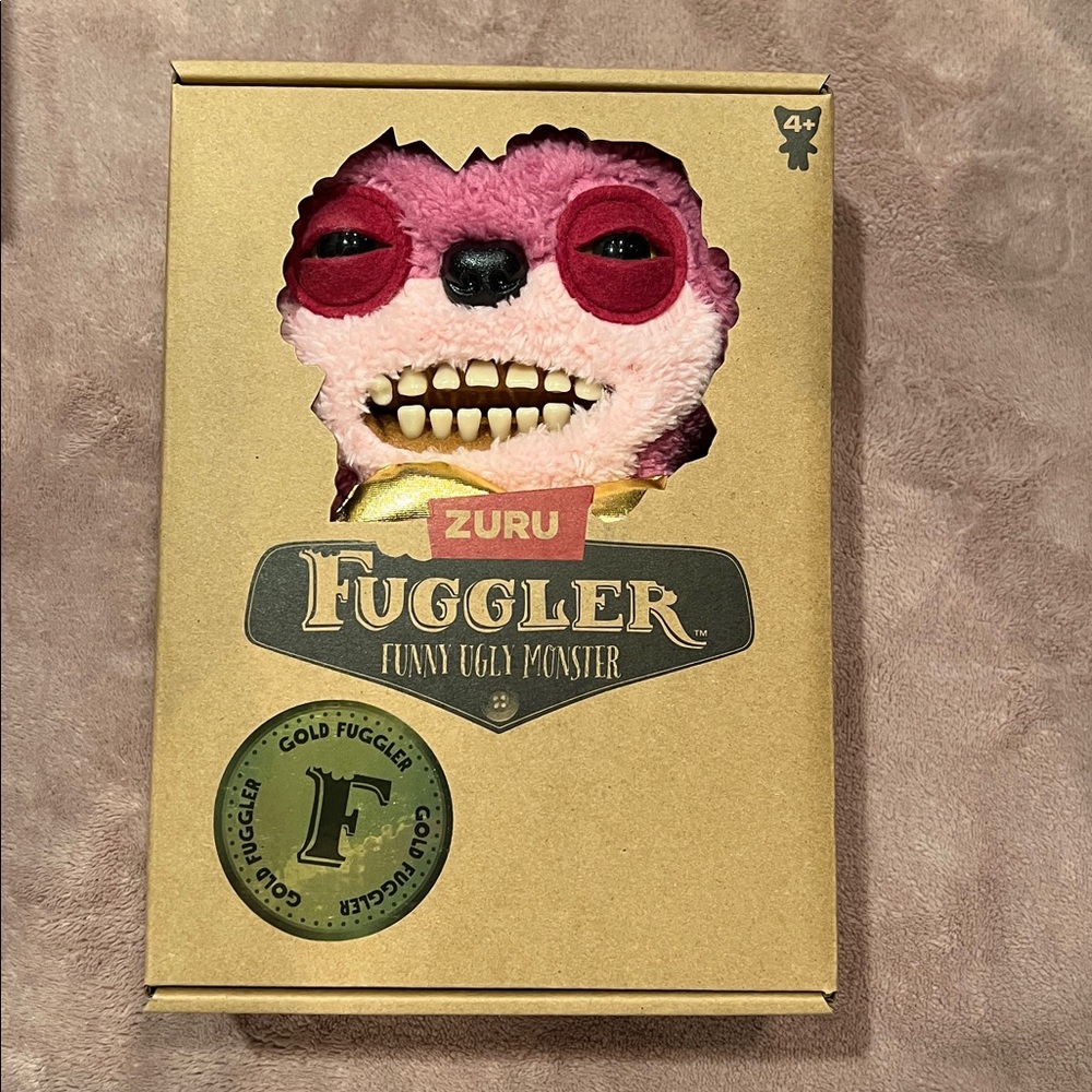 Zuru Fuggler Funny Ugly Monster Plush - Gold Fuggler Teddy Bear Gold
